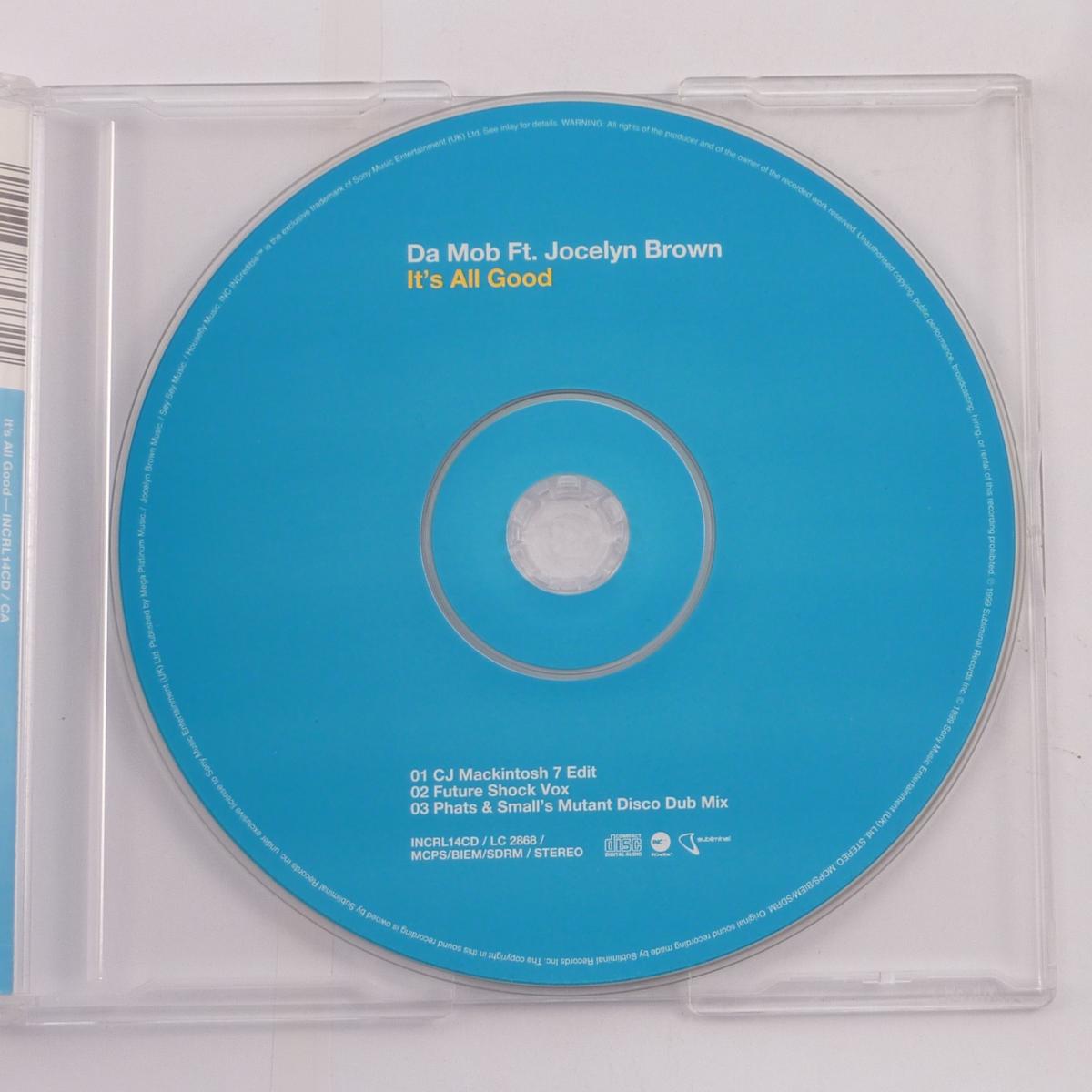 Da Mob Featuring Jocelyn Brown It's All Good CD Single