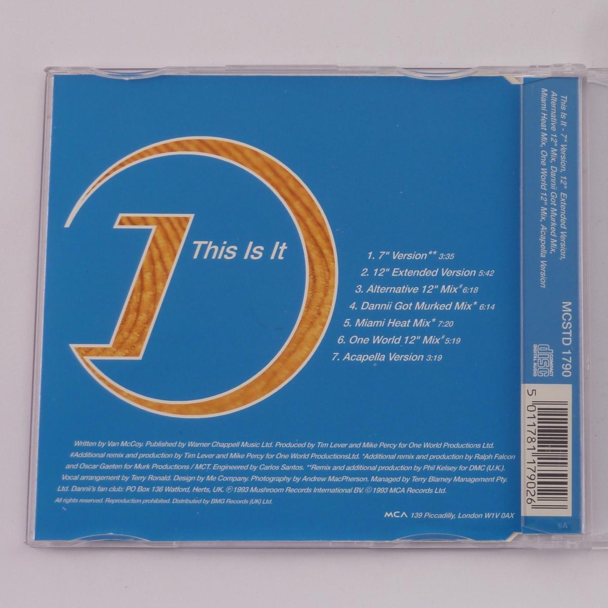 Dannii Minogue This Is It CD Single