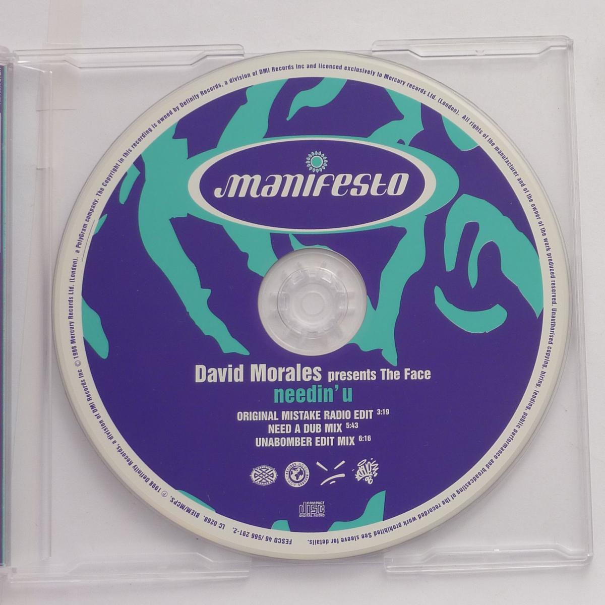 David Morales Presents The Face Needin' U CD Single