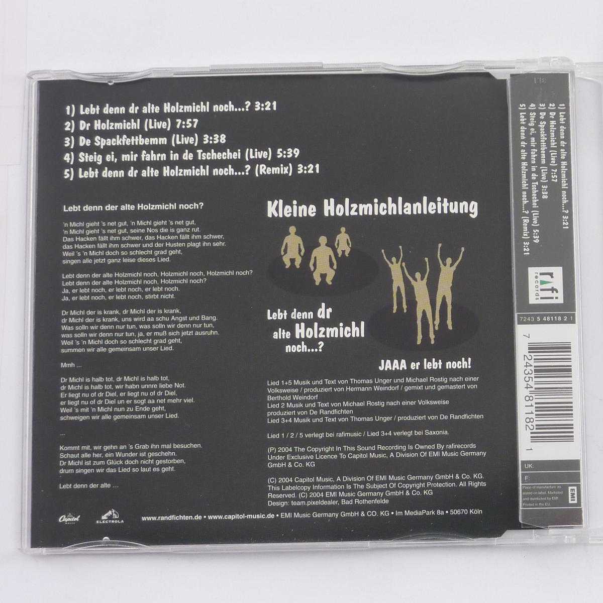 De Randfichten Lebt Denn Dr Alte Holzmichl Noch...? CD Maxi-Single Copy Protected