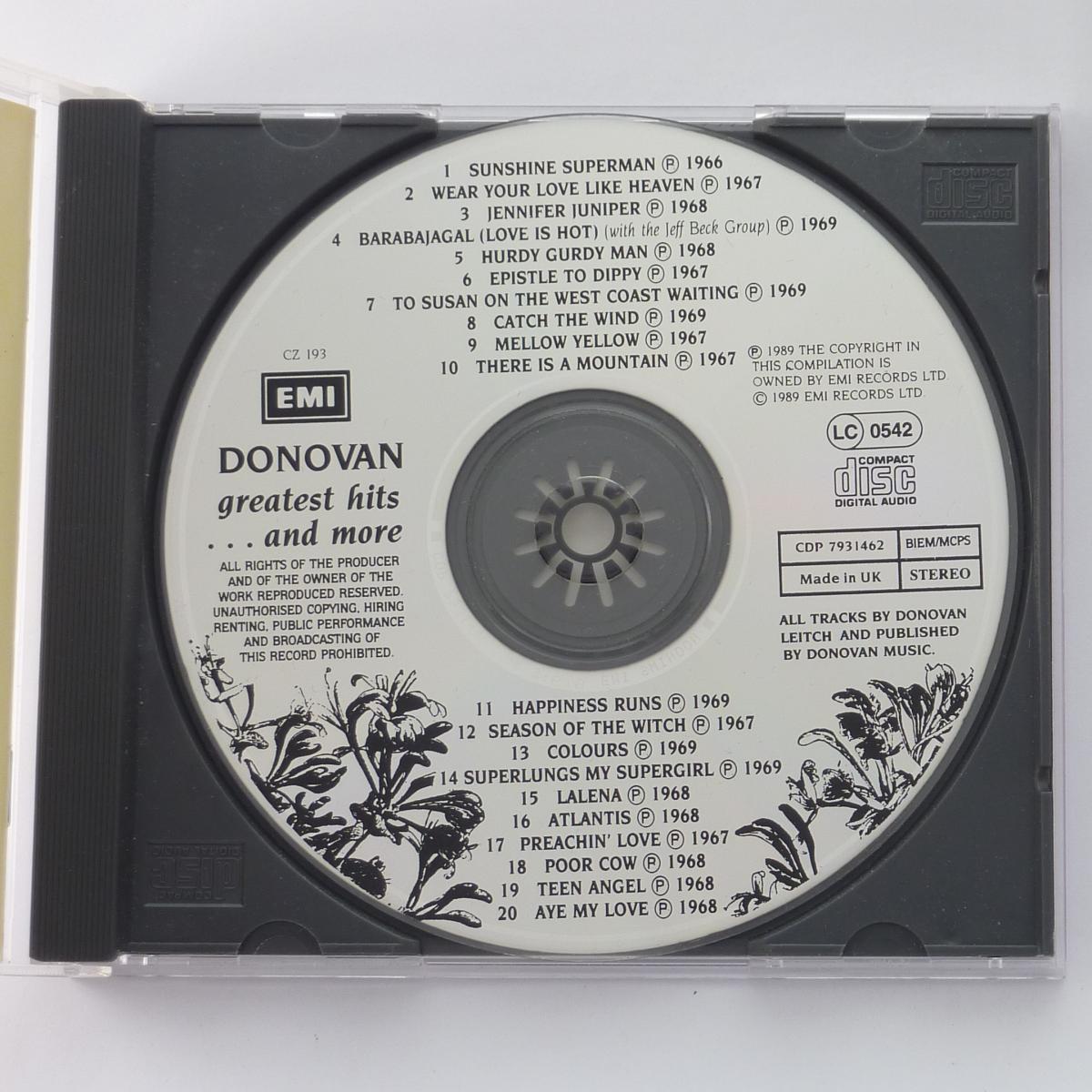 Donovan Greatest Hits . . . And More CD Compilation Stereo Mono