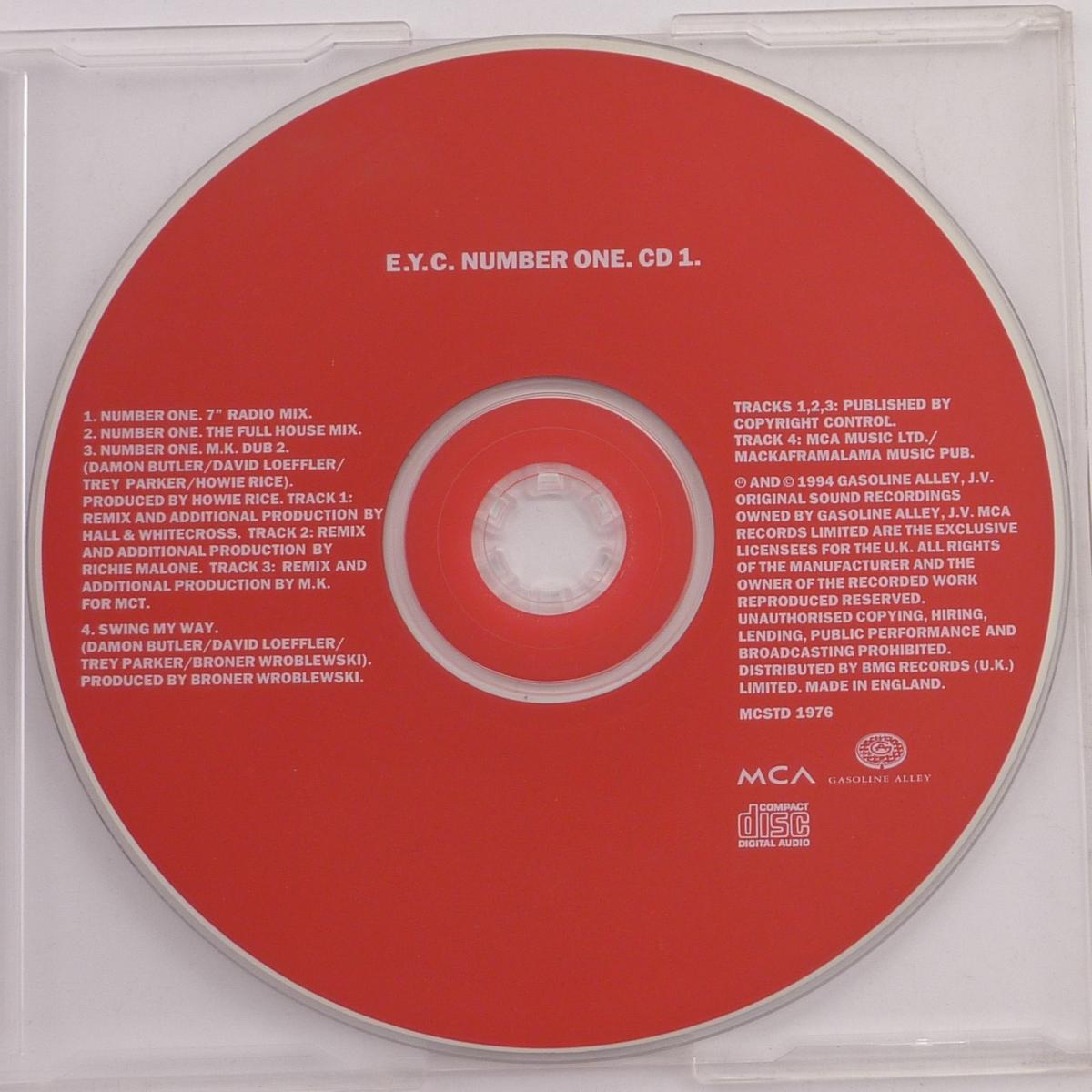 E.Y.C. Number One CD Single CD1