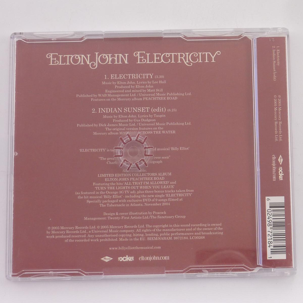 Elton John Electricity CD Single