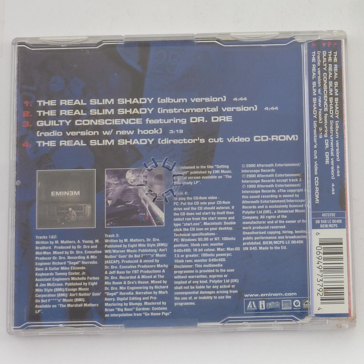Eminem The Real Slim Shady CD Single Enhanced