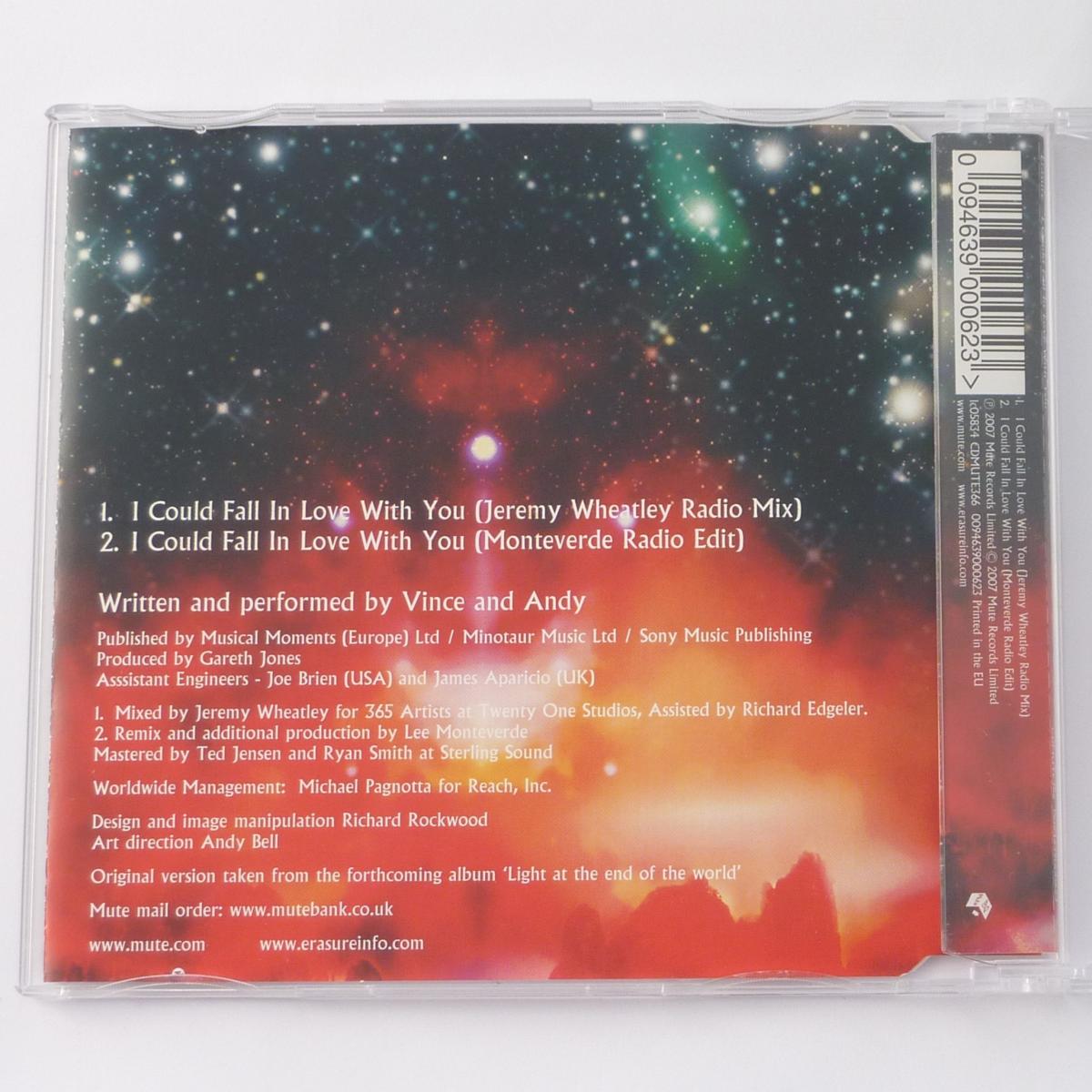 Erasure I Could Fall In Love With You CD Single CD1