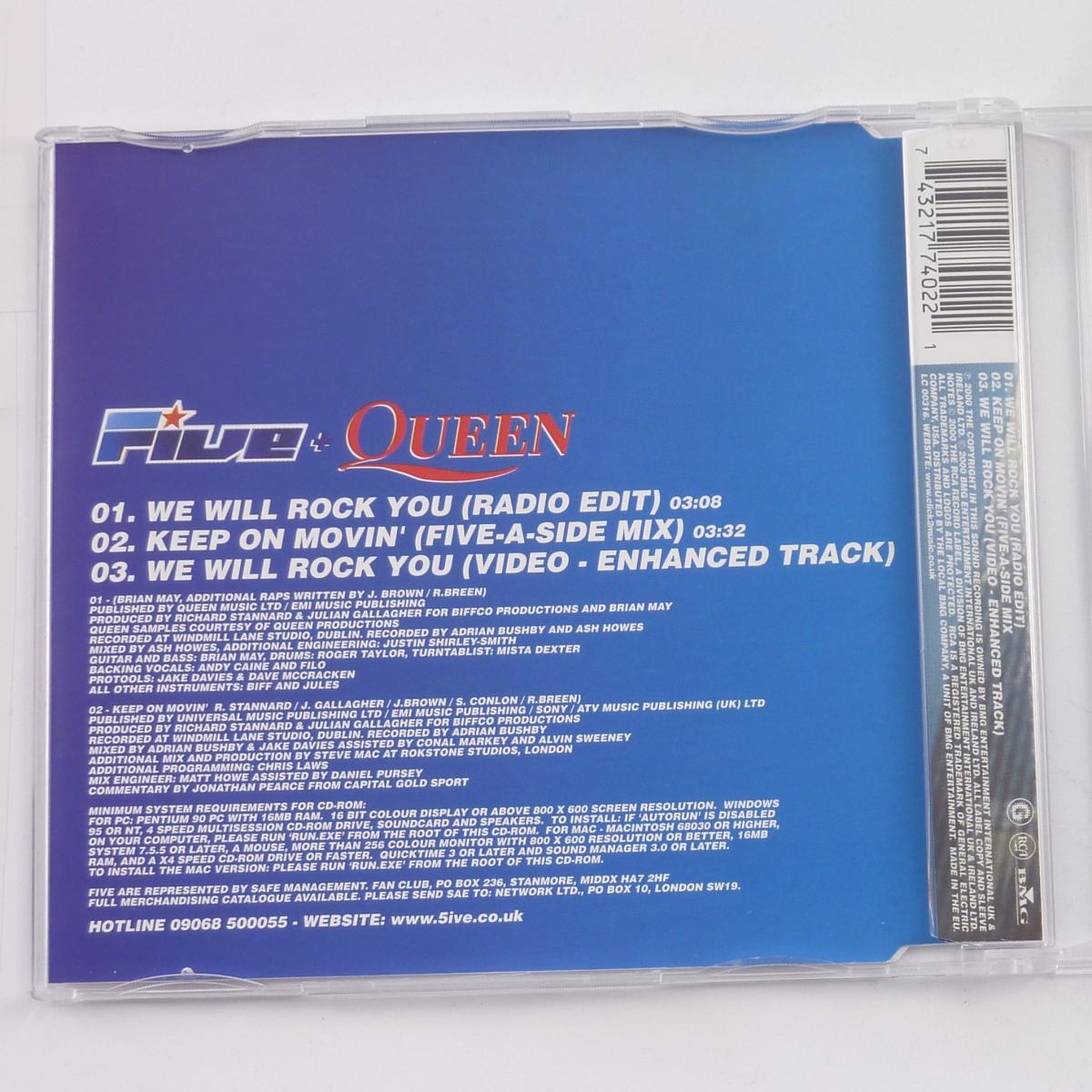 Five + Queen We Will Rock You CD Single Enhanced