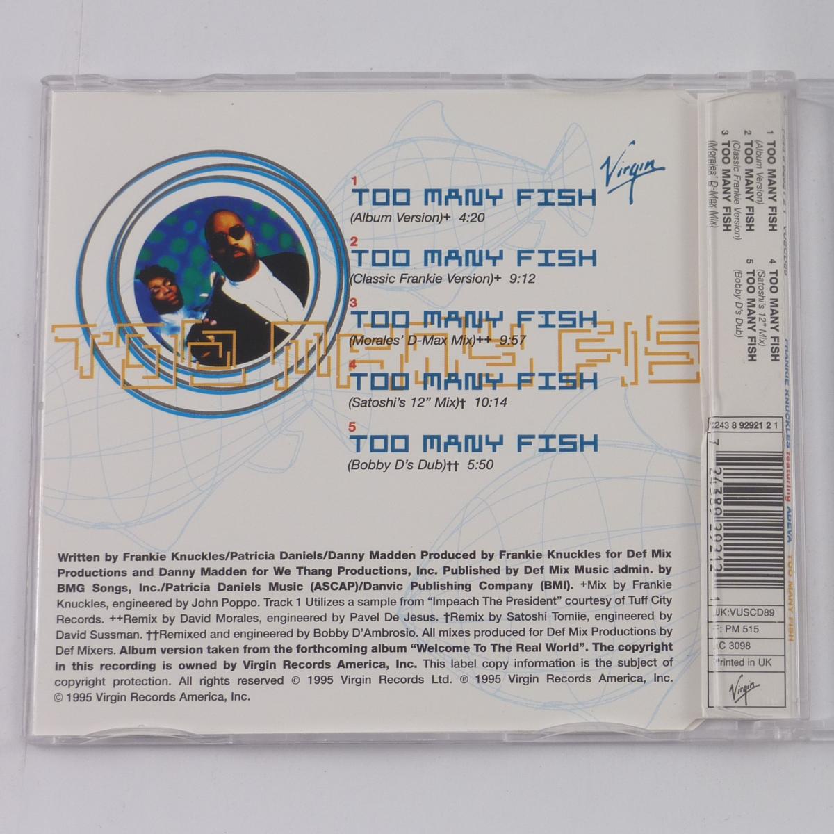 Frankie Knuckles featuring Adeva Too Many Fish CD Single