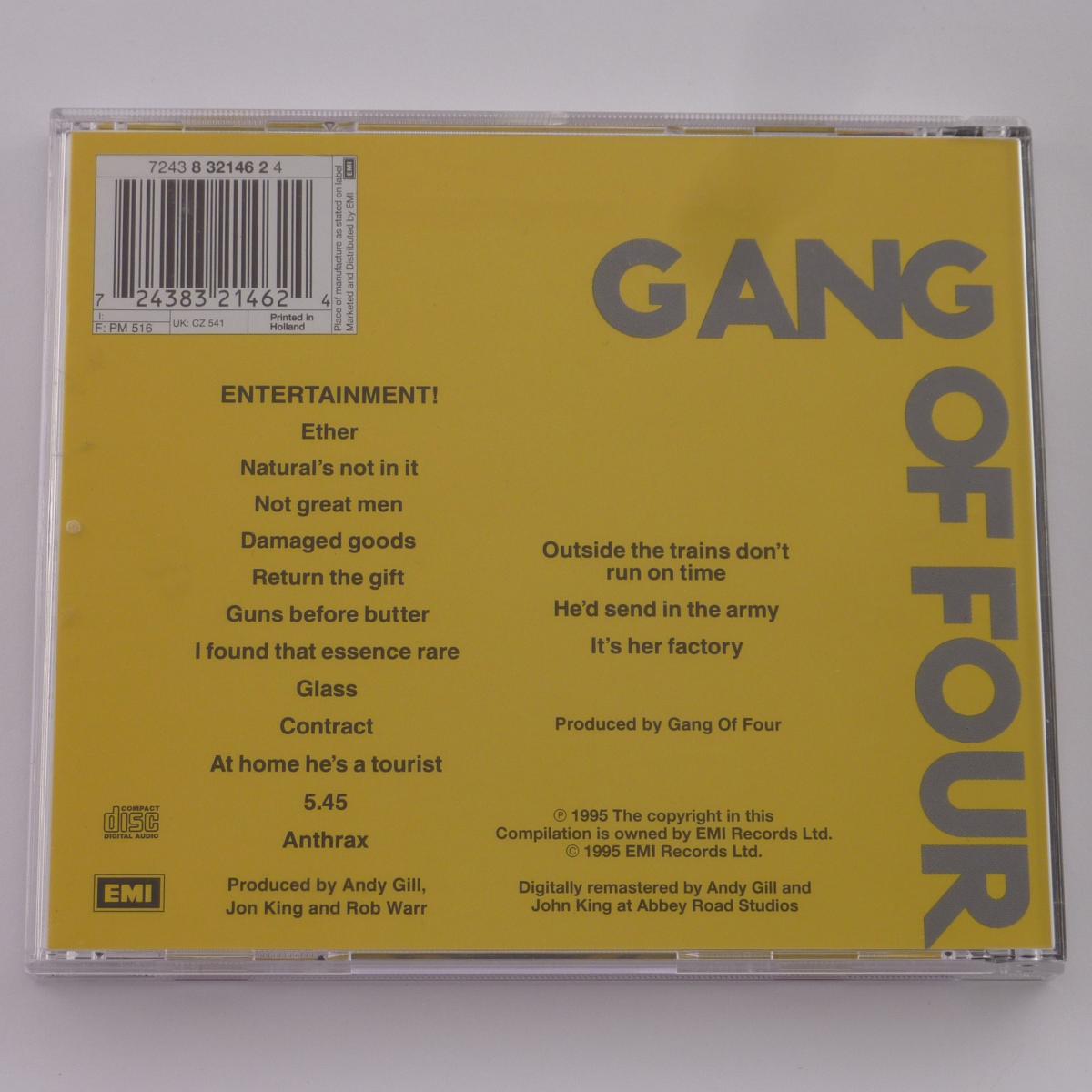 Gang Of Four Entertainment! CD Album Reissue Remastered Stereo EMI Uden Pressing