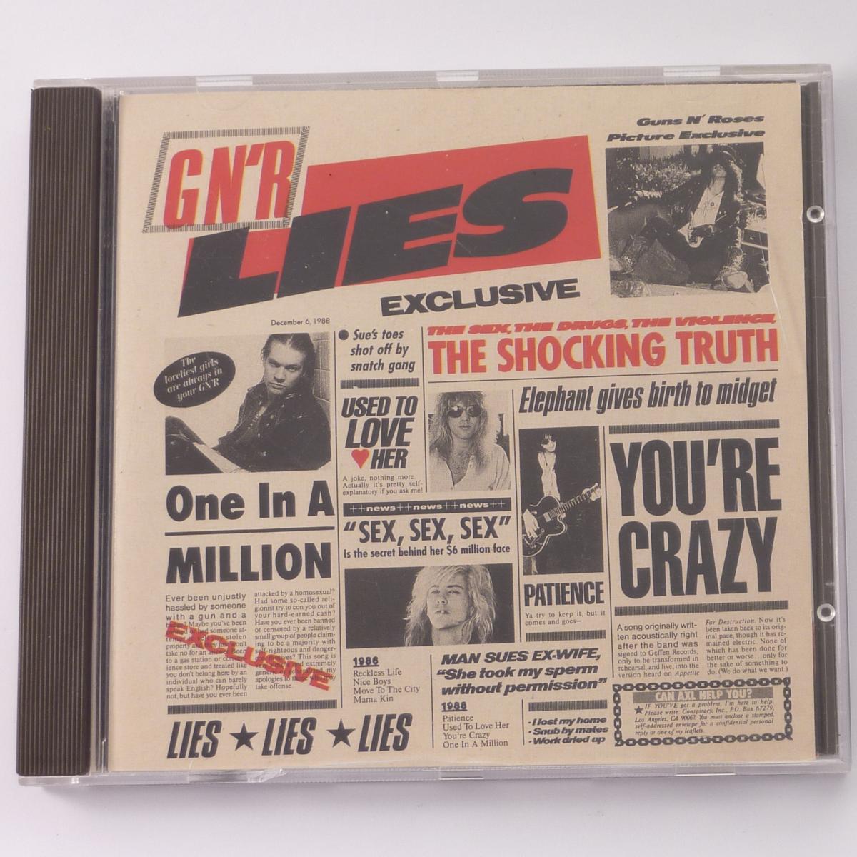 Guns N' Roses G N' R Lies CD Album Repress