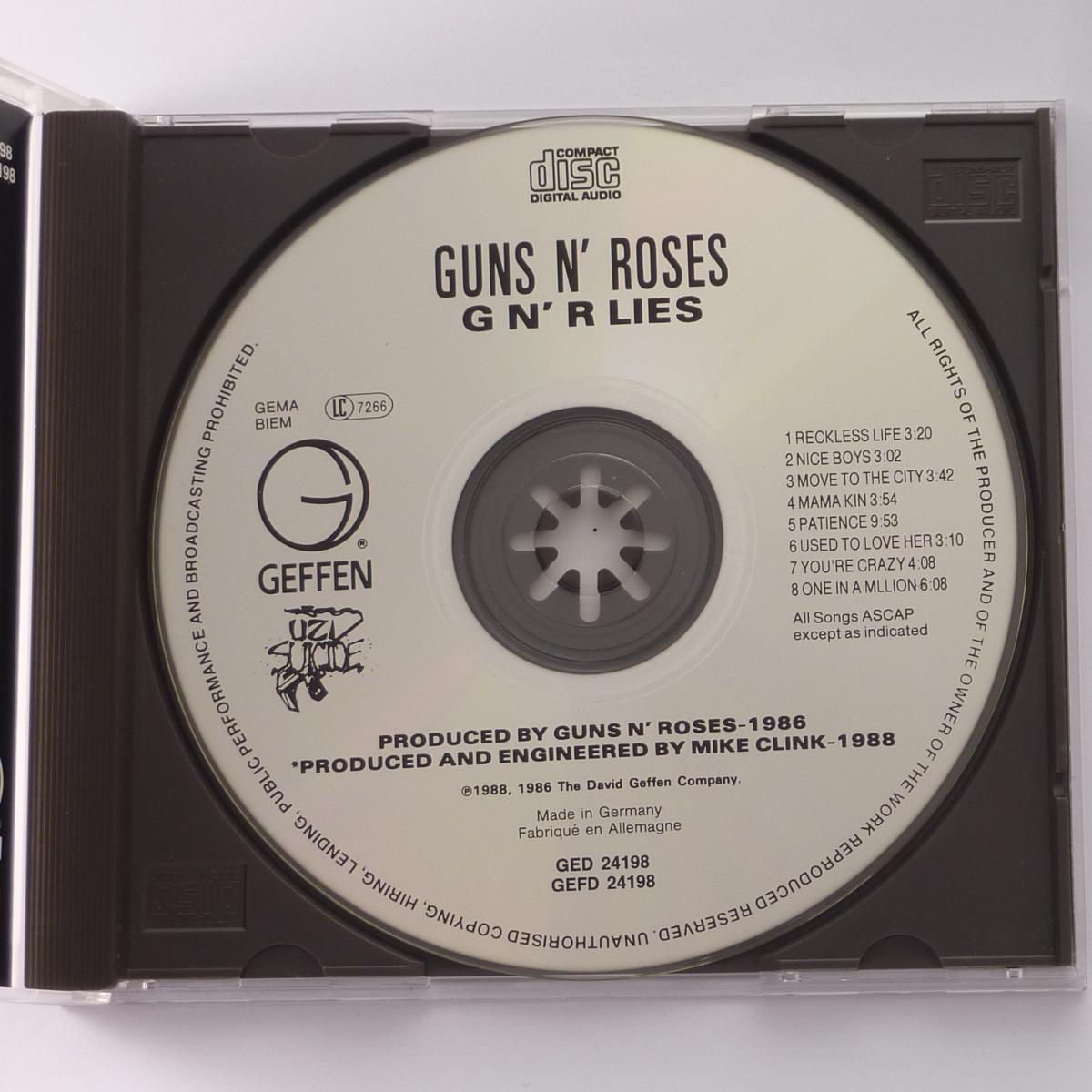Guns N' Roses G N' R Lies CD Album Repress