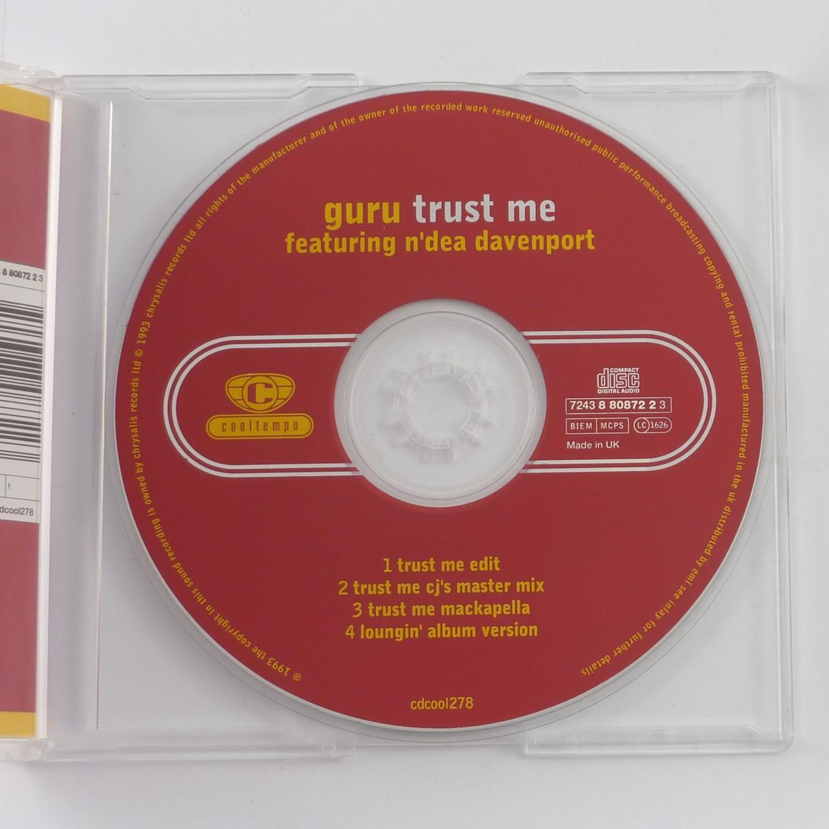 Guru Featuring N'Dea Davenport Trust Me CD Single