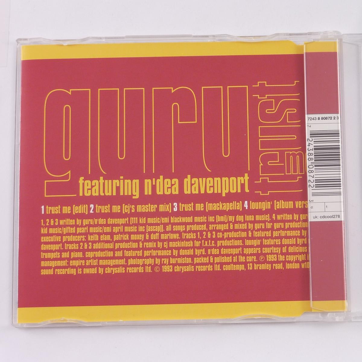 Guru Featuring N'Dea Davenport Trust Me CD Single