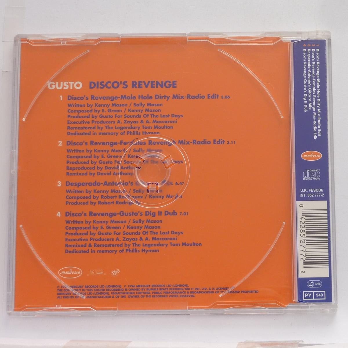 Gusto Disco's Revenge CD Single