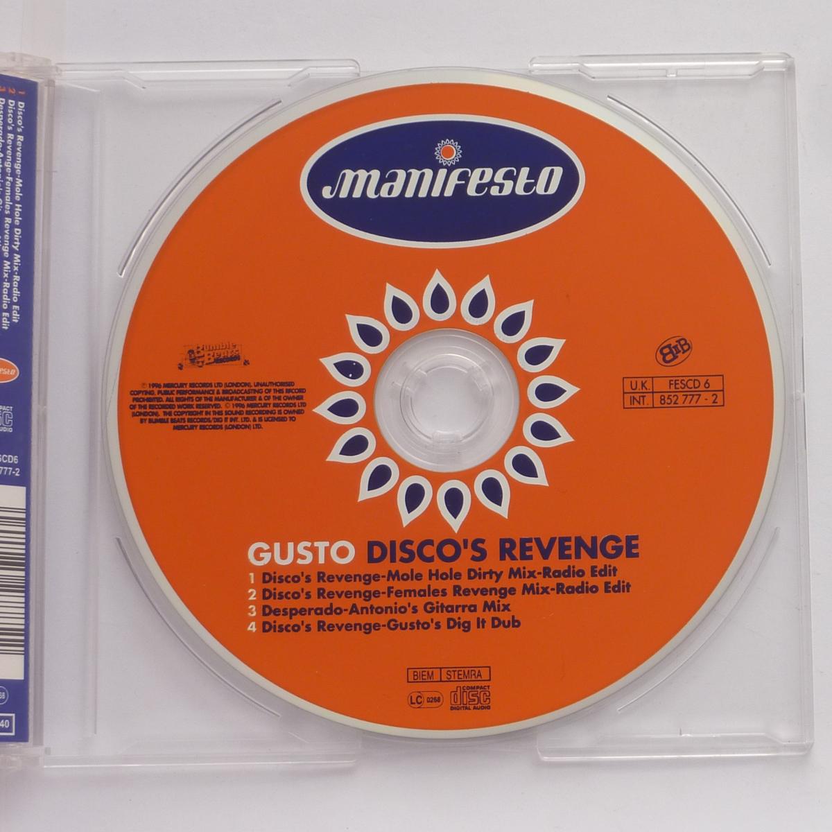 Gusto Disco's Revenge CD Single