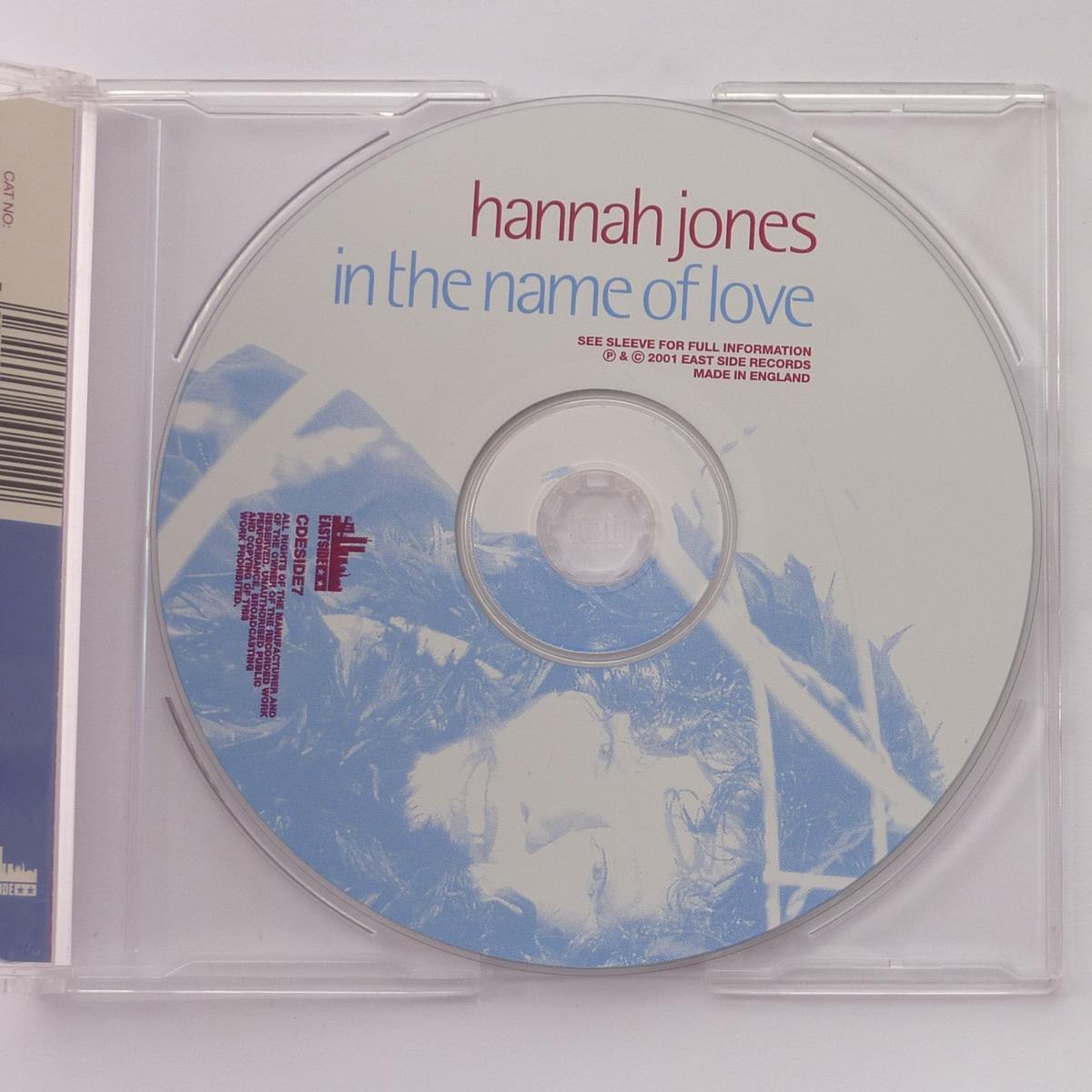 Hannah Jones In The Name Of Love CD Single