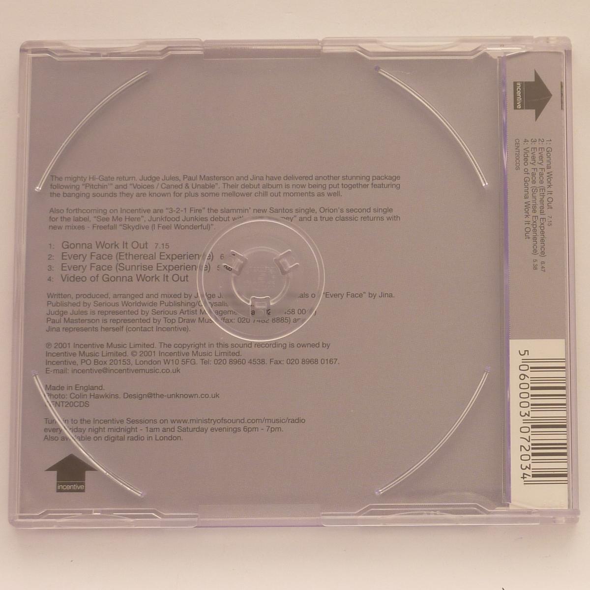Hi-Gate Gonna Work It Out CD Single Enhanced