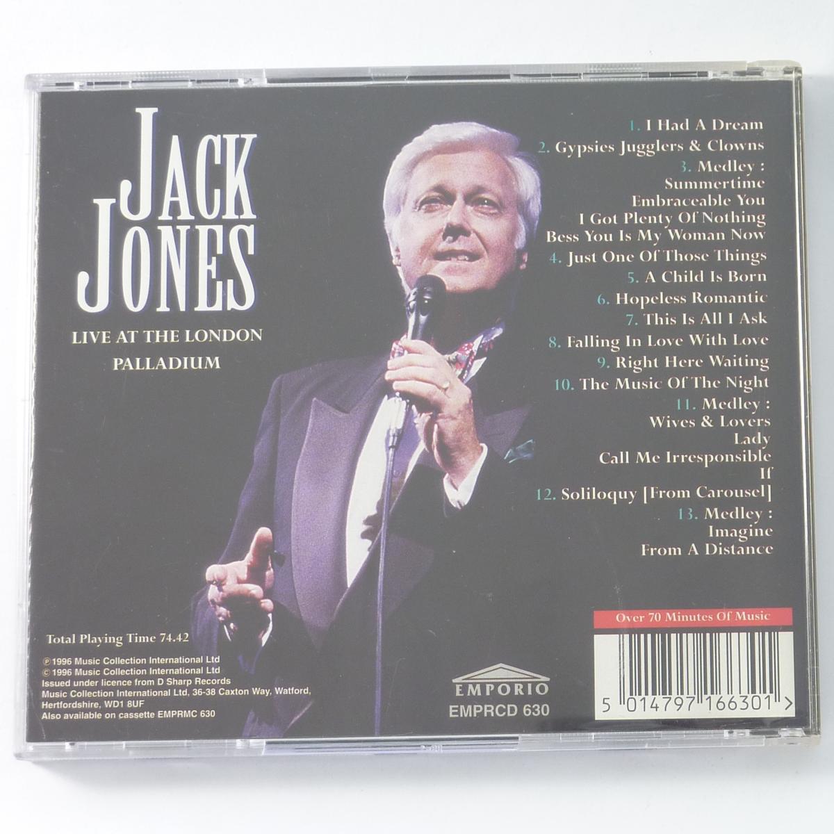 Jack Jones Live At The London Palladium CD Compilation