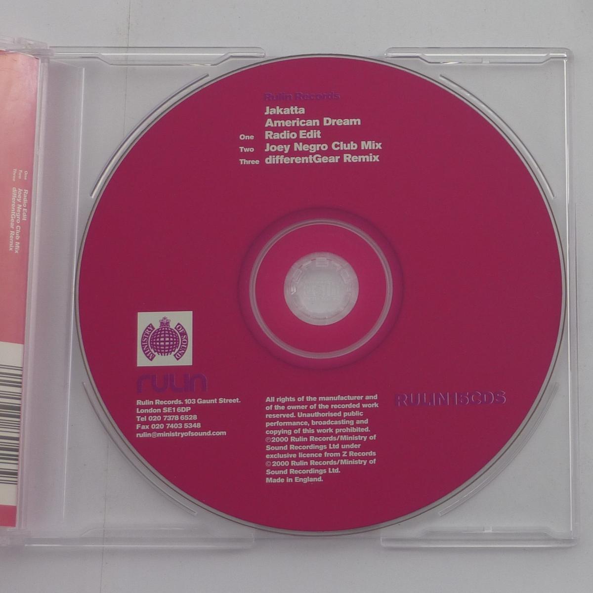 Jakatta American Dream CD Single