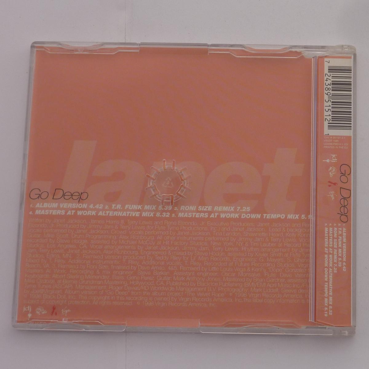 Janet Go Deep CD Single Swindon Pressing