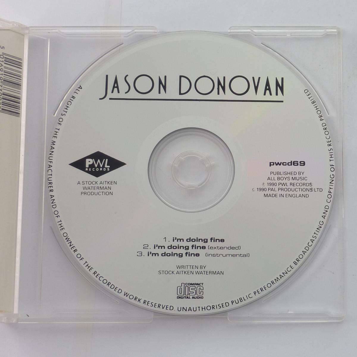 Jason Donovan I'm Doing Fine CD Single