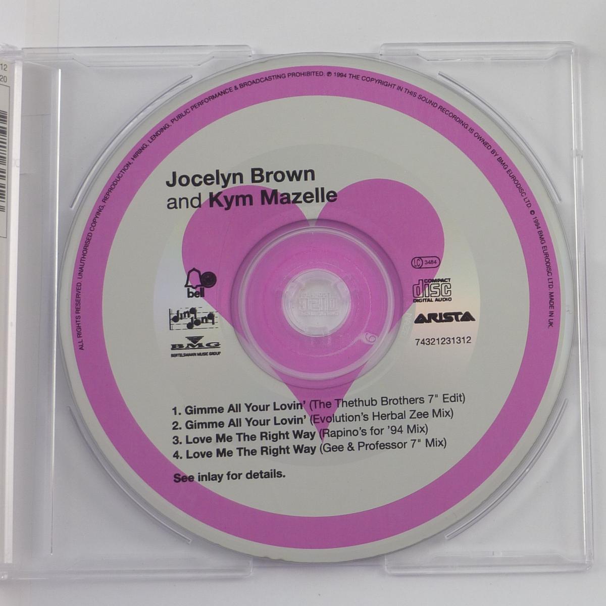 Jocelyn Brown And Kym Mazelle Gimme All Your Lovin' CD Single CD1