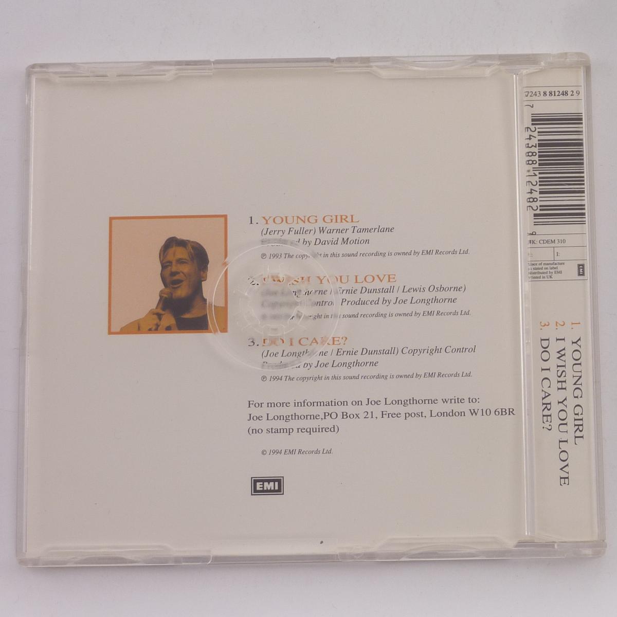 Joe Longthorne Young Girl CD Single