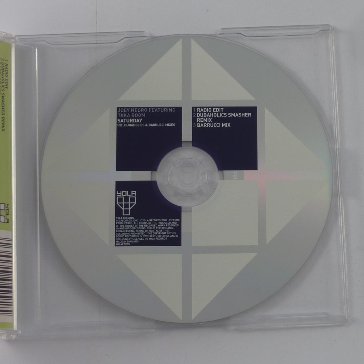 Joey Negro Featuring Taka Boom Saturday CD Single