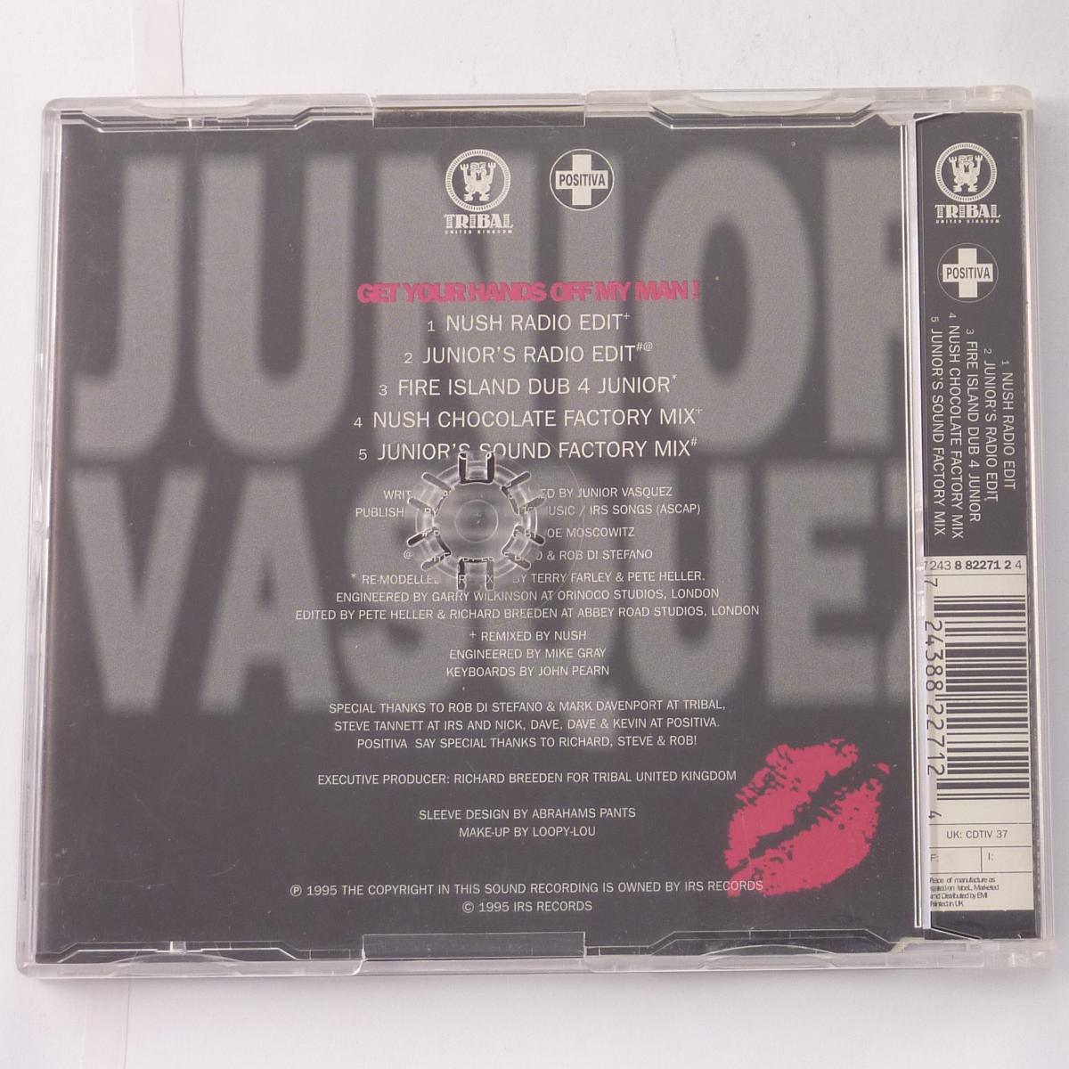 Junior Vasquez Get Your Hands Off My Man CD Single Stereo MCPS