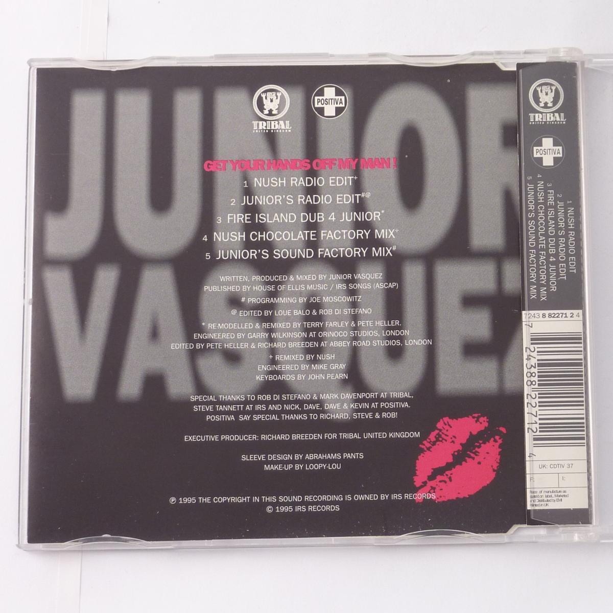 Junior Vasquez Get Your Hands Off My Man CD Single Stereo MCPS