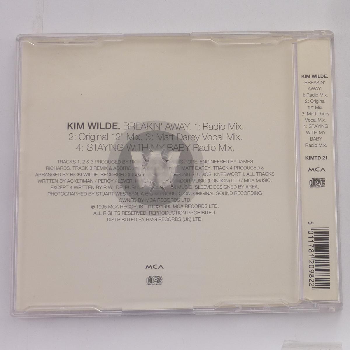 Kim Wilde Breakin' Away CD Single