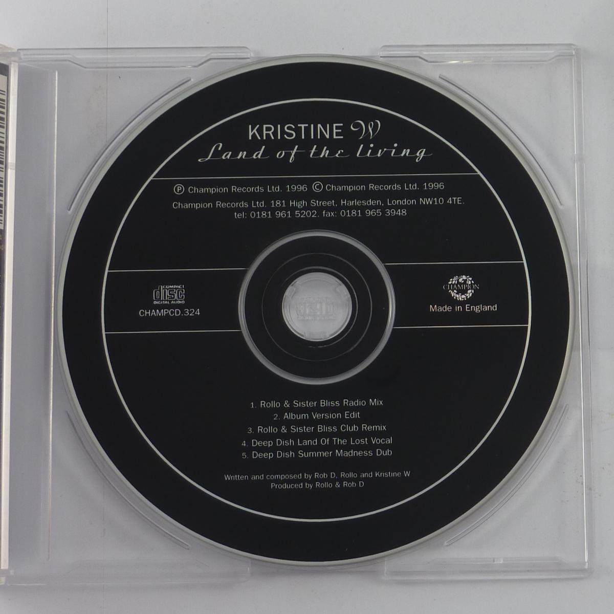 Kristine W Land Of The Living CD Single