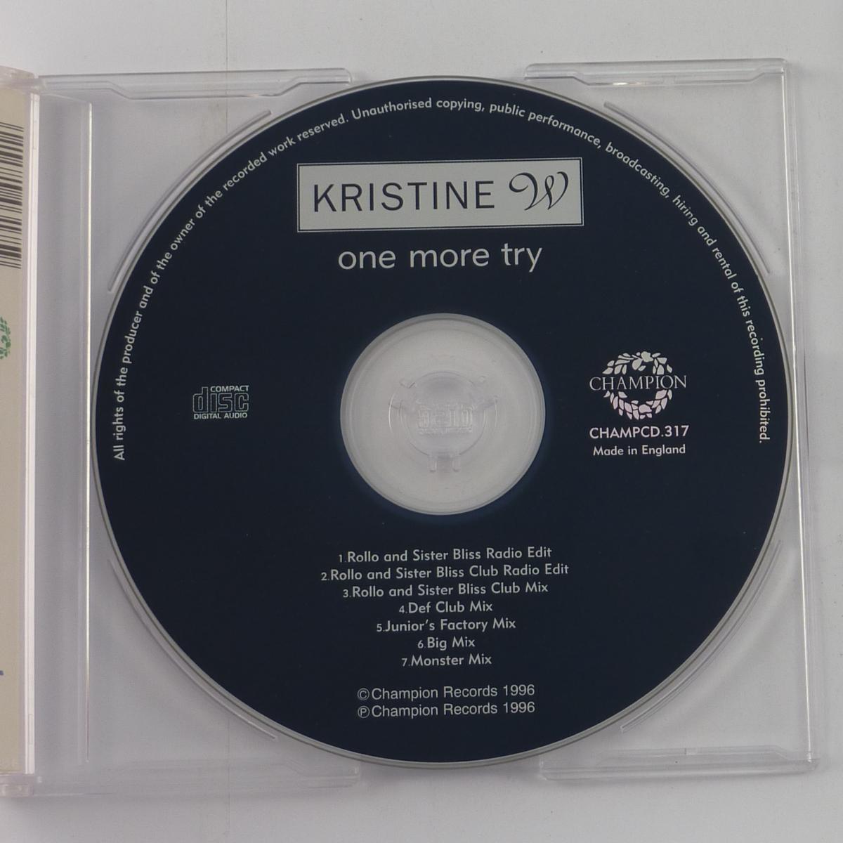 Kristine W One More Try CD Single