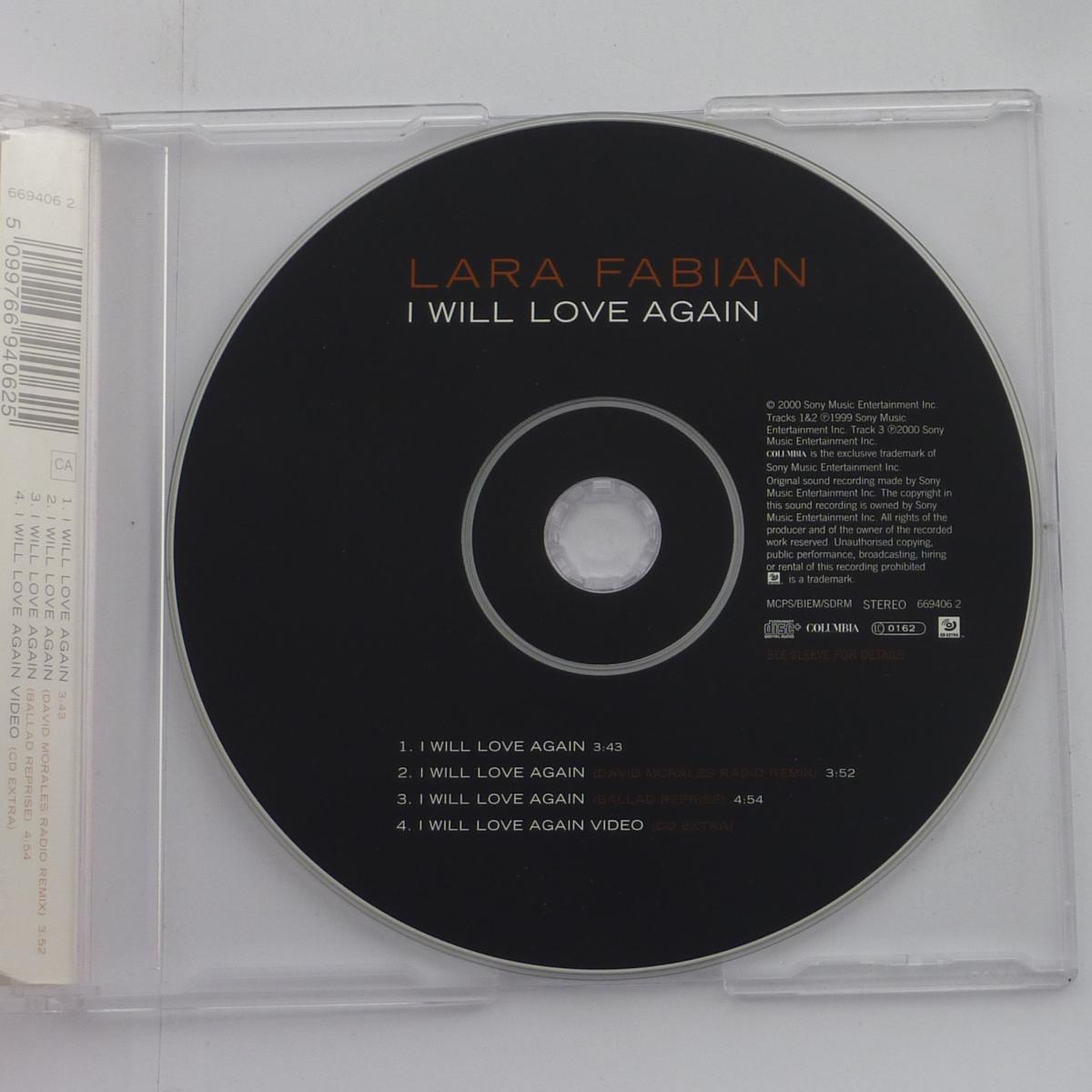 Lara Fabian I Will Love Again CD Single Enhanced