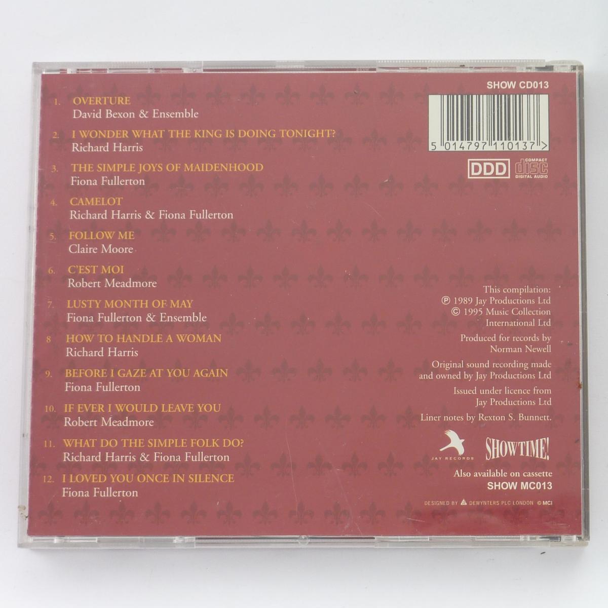 Lerner & Loewe - Richard Harris, Fiona Fullerton, Robert Meadmore Camelot (Selected Highlights From Original 1982 London Cast Recording) CD Album