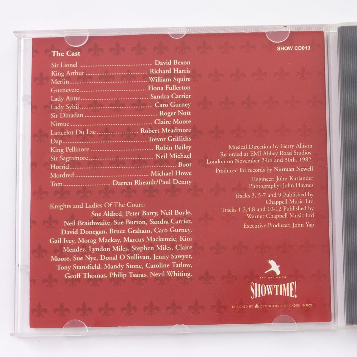 Lerner & Loewe - Richard Harris, Fiona Fullerton, Robert Meadmore Camelot (Selected Highlights From Original 1982 London Cast Recording) CD Album