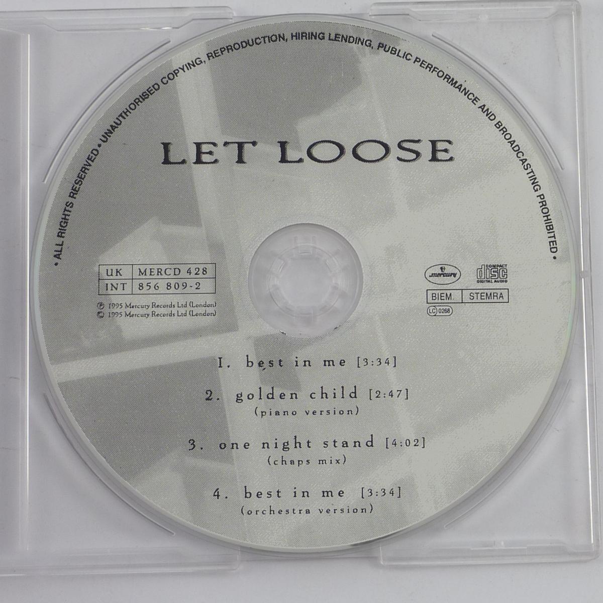 Let Loose Best In Me CD Single PDO