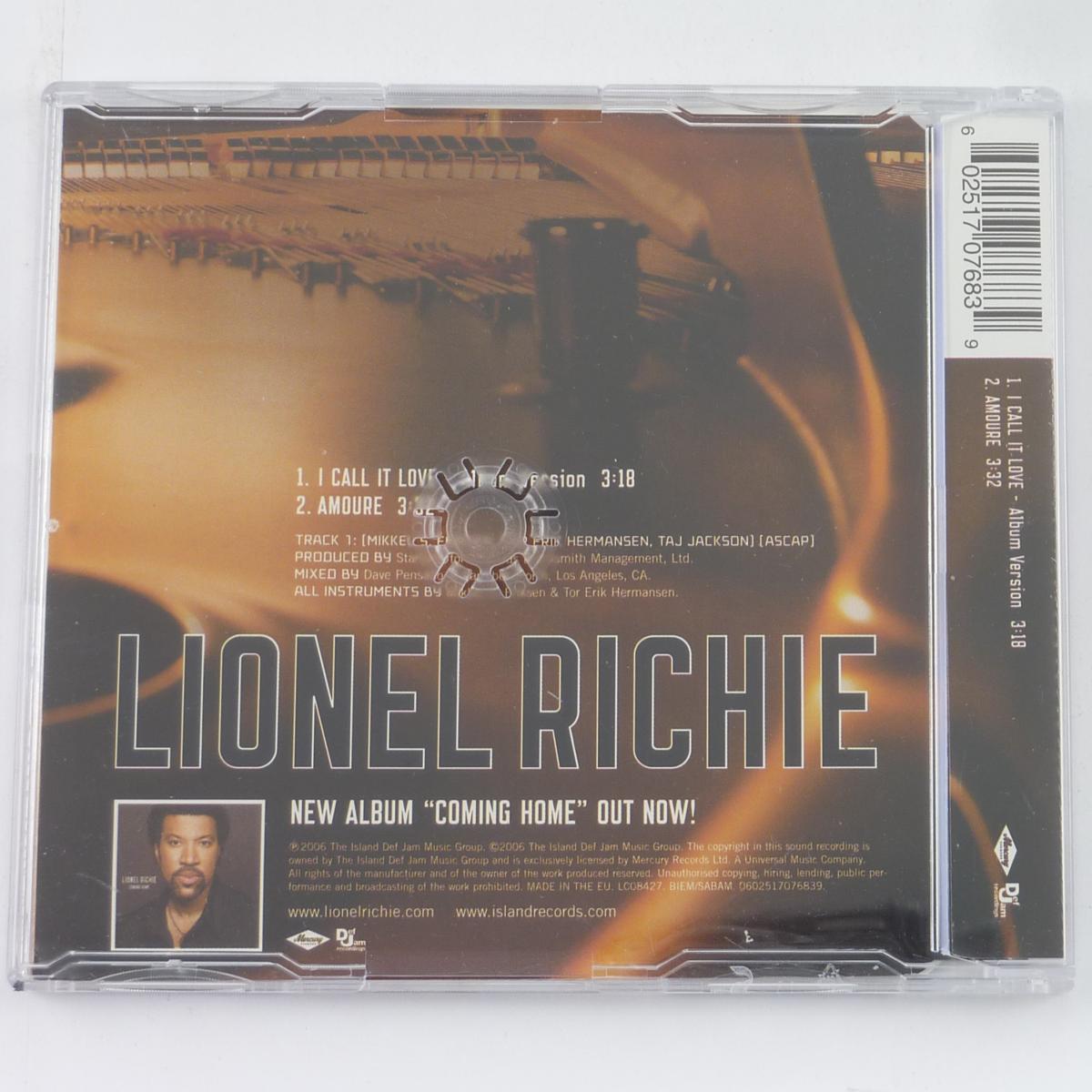 Lionel Richie I Call It Love CD Single