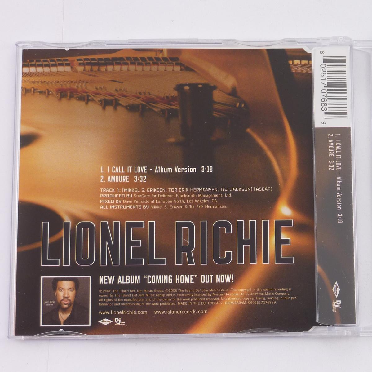 Lionel Richie I Call It Love CD Single