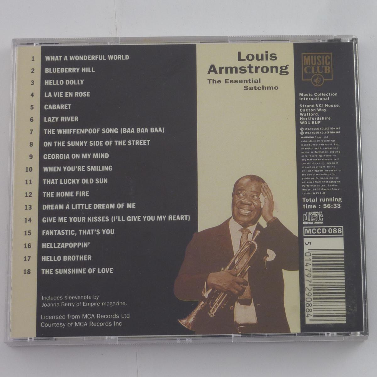 Louis Armstrong The Essential Satchmo CD Compilation