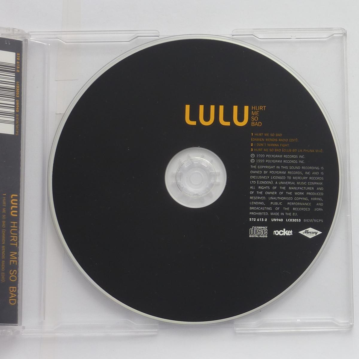 Lulu Hurt Me So Bad CD Single