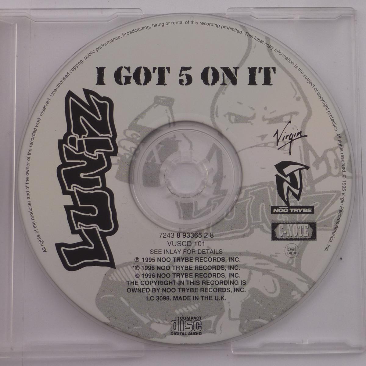 Luniz I Got 5 On It CD Single