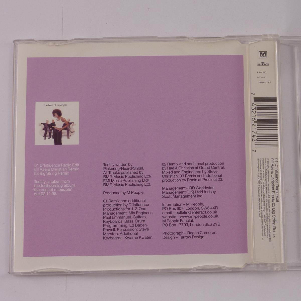 M People Testify (The Remixes) CD Single