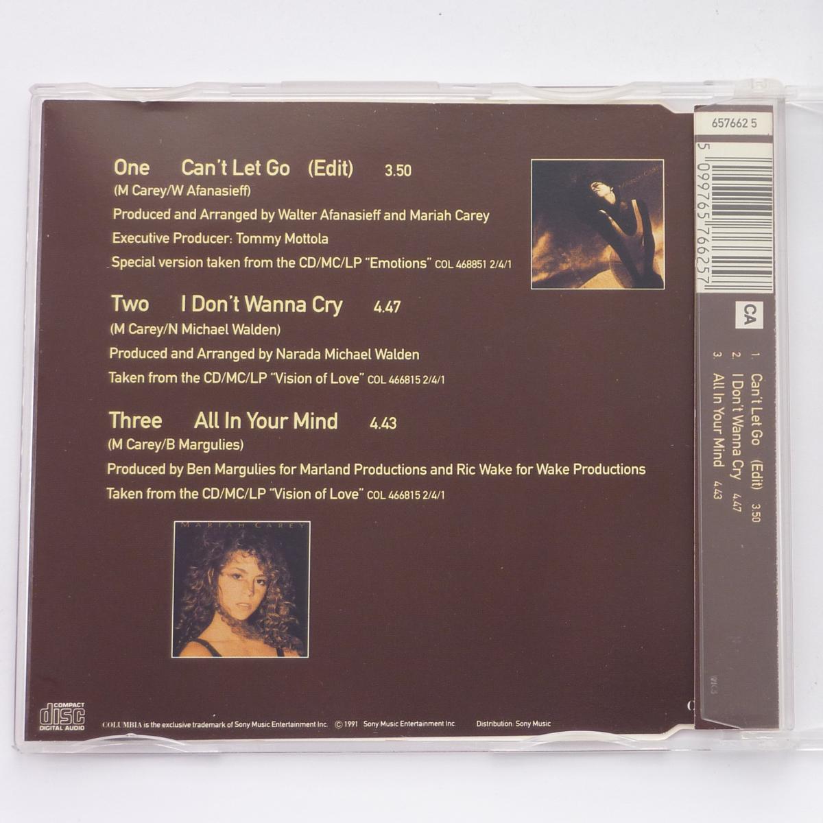Mariah Carey Can't Let Go CD Single
