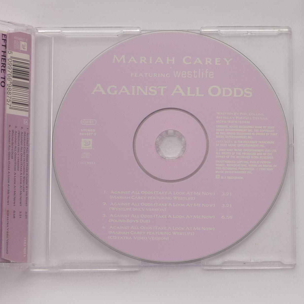Mariah Carey Featuring Westlife Against All Odds (Take A Look At Me Now) CD Single Enhanced Limited Edition