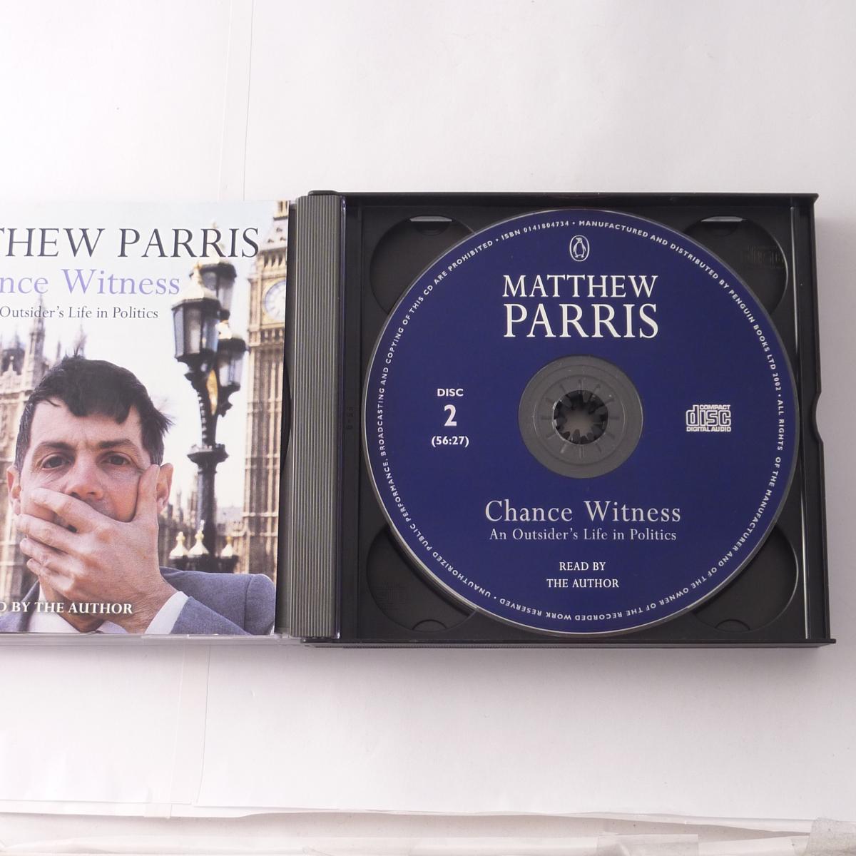 Matthew Parris Chance Witness An Outsiders Life CD Audiobook