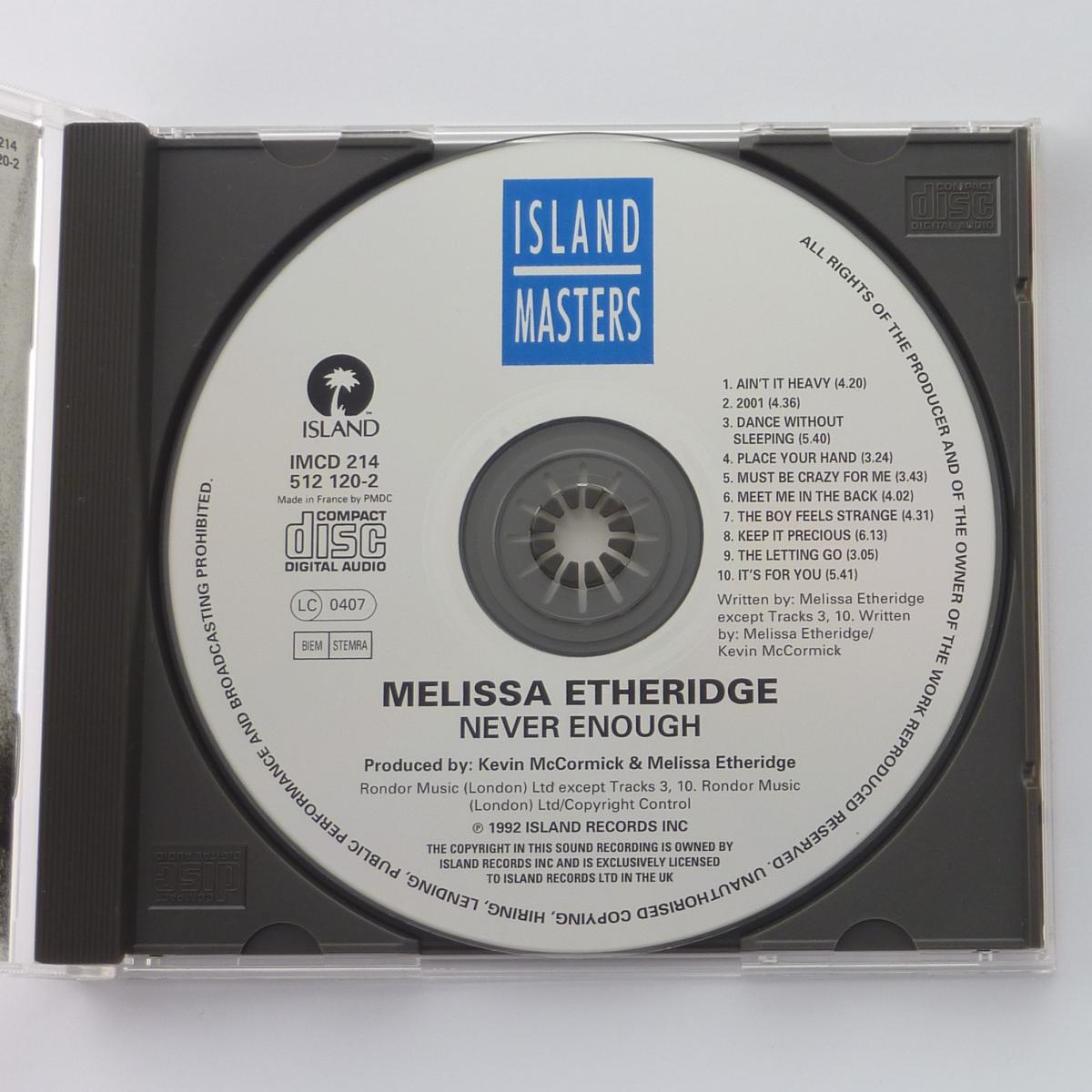 Melissa Etheridge Never Enough CD Album