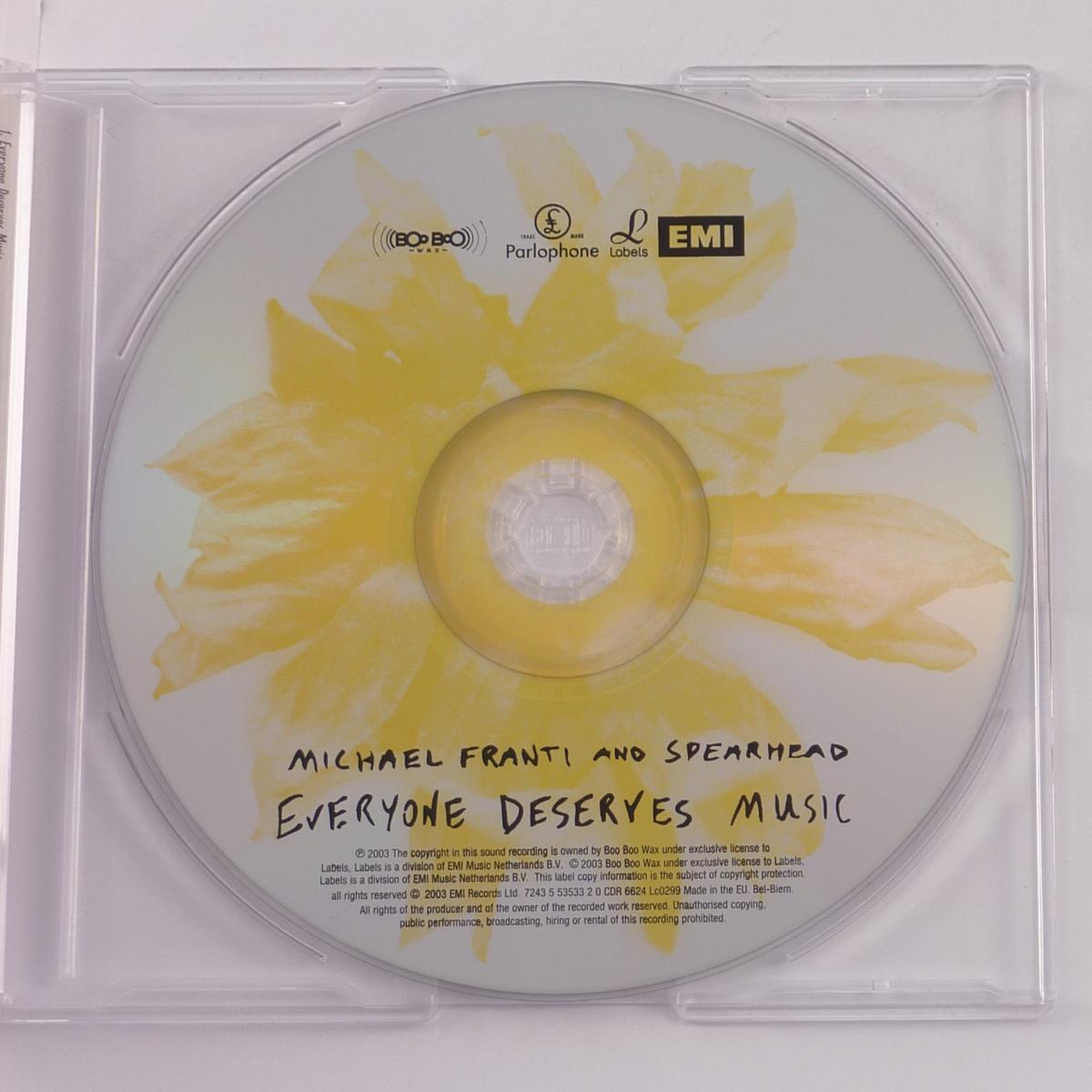 Michael Franti And Spearhead Everyone Deserves Music CD Single Limited Edition