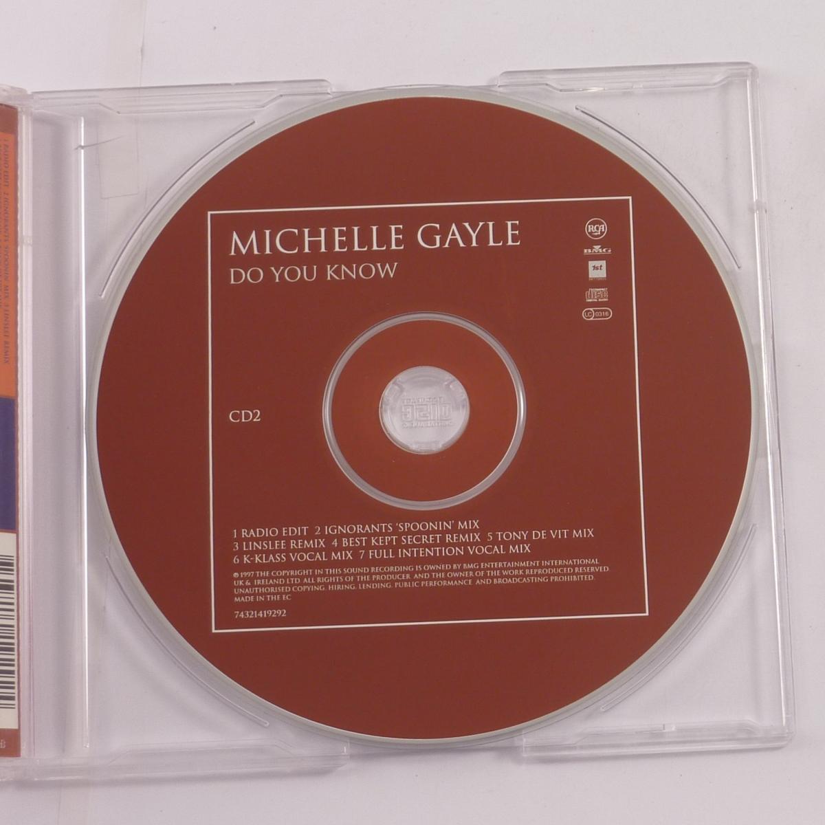 Michelle Gayle Do You Know (The Mixes) CD Single Limited Edition CD2