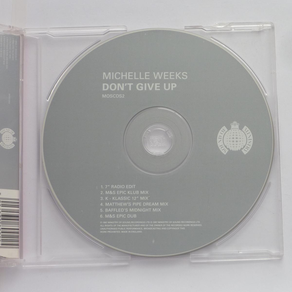 Michelle Weeks Don't Give Up CD Single