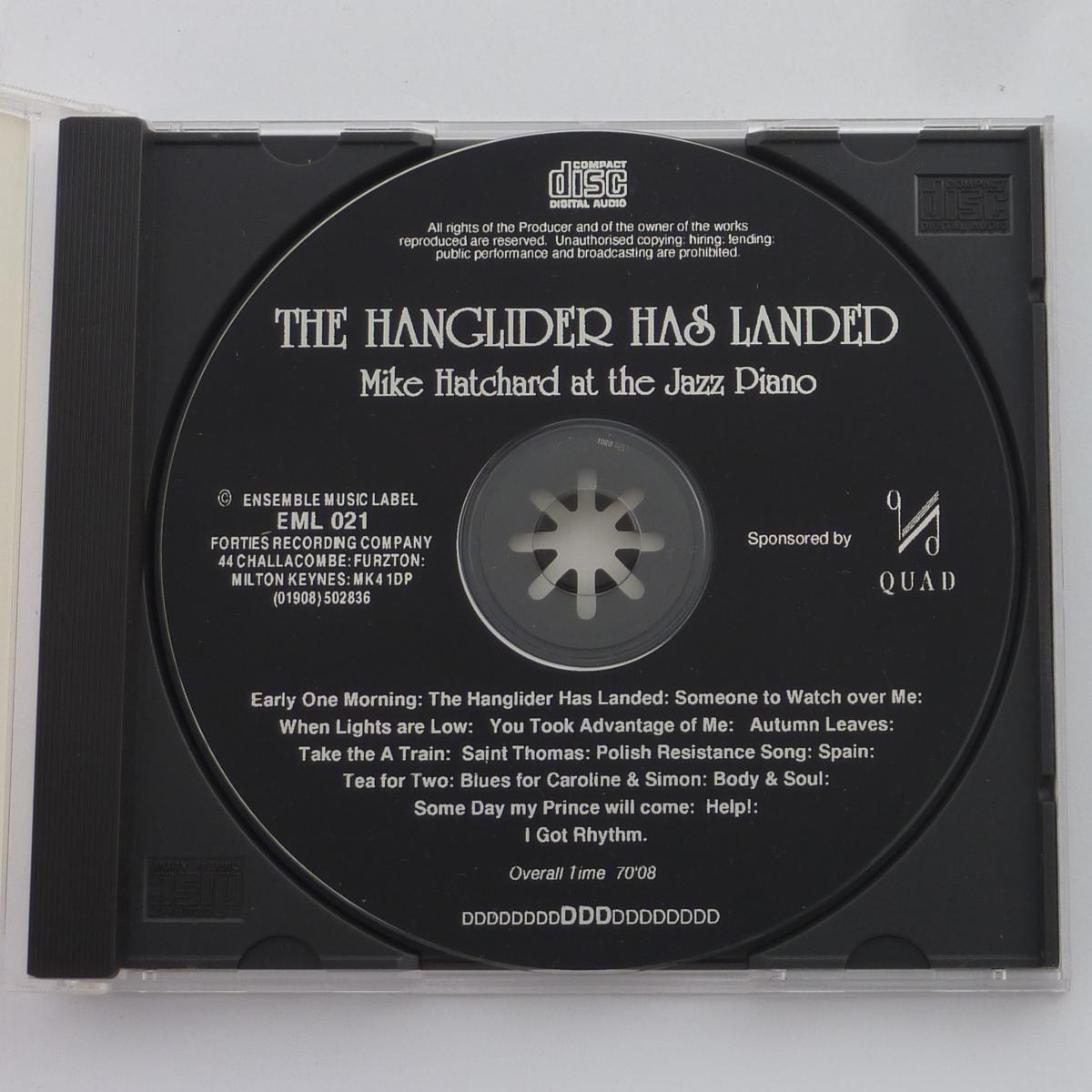 Mike Hatchard at the Jazz Piano The Hanglider Has Landed CD Album